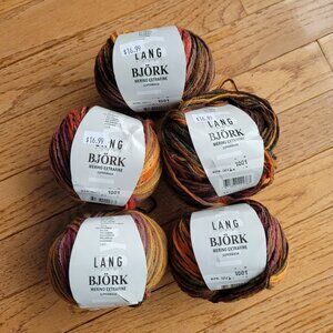 Lang Yarns Bjork Merino Extrafine Superwash 50g/140m 5 Ball lot Discontinued